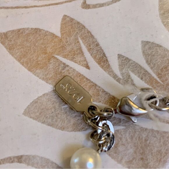 1928 Faux Pearl Necklace w/ 4D Pendant 20” Gorgeous - Picture 5 of 7